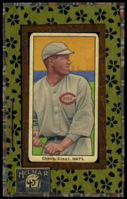 Picture, Helmar Brewing, T206-Helmar Card # 407, Hal Chase, Side view, arms at belt level, Cincinnati Reds